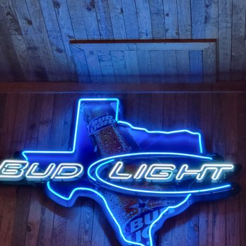 Koppe Bridge Bar & Grill - a neon sign for bud light - American Near Me - College Station, Texas Koppe Bridge Bar & Grill - a neon sign for bud light - American Near Me - College Station, Texas