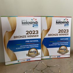 Okanagan Montessori Elementary Preschool & Daycare - Best of Kelowna 2023 awards three bronze ratings to us!