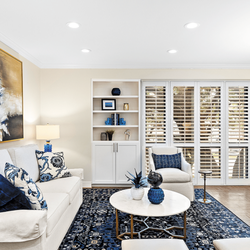 The Hallmark - Living room of one of our independent living apartments.