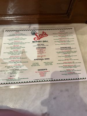 Menu photo 1 Sal's Market Deli Orlando, FL Menu photo 1 Sal's Market Deli Orlando, FL