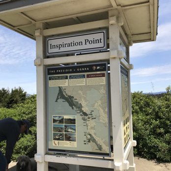 The Presidio - Inspiration Point sign at the Presidio in San Francisco. - Parks Near Me