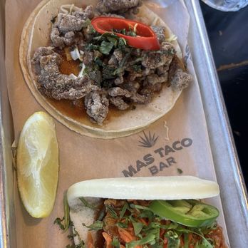 Mas Taco Bar - Crispy Thai Beef Taco Banh Mi Shrimp Taco - Tacos Near Me - Sacramento, California Mas Taco Bar - Crispy Thai Beef Taco Banh Mi Shrimp Taco - Tacos Near Me - Sacramento, California