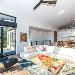 Above The Narrows - Open concept great room, dining room and kitchen.