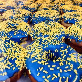 Donut Bar + Coffee - Maize and blue donuts. Yum. - Coffee & Tea Near Me - Southfield, Michigan