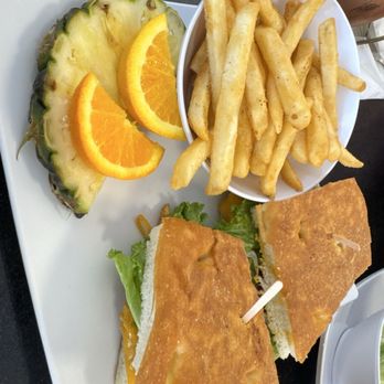 Focaccia - Butter Chicken Sandwich with Fries - Sandwiches Near Me - Fresno, California Focaccia - Butter Chicken Sandwich with Fries - Sandwiches Near Me - Fresno, California