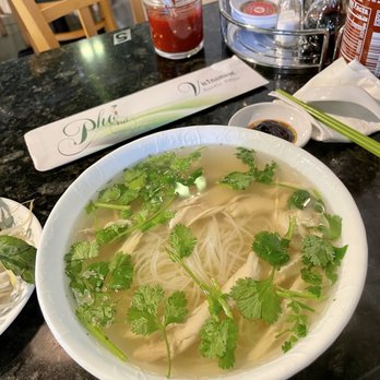 Pho Viet - Pho Ga (20. Chicken Soup with White Rice Noodles) - Small ($15 after tax) - Vietnamese Near Me - San Jose, California