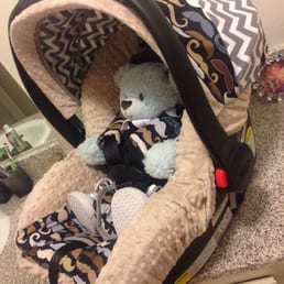 Complete custom car seat cover for our baby boy Complete custom car seat cover for our baby boy