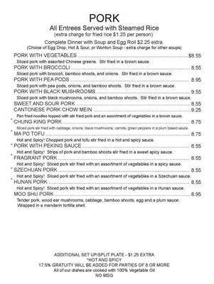 Menu photo 3 New China Restaurant Grandville, MI