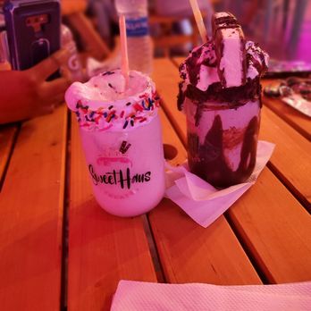 Sweethaus Treats - My girlfriend and I - milkshake choices. - Waffles Near Me - Frederick, Maryland