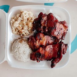Island Grinds - Regular Teriyaki BBQ
Grilled chicken with 2 sides of Rice and 1 side of Mac Salad