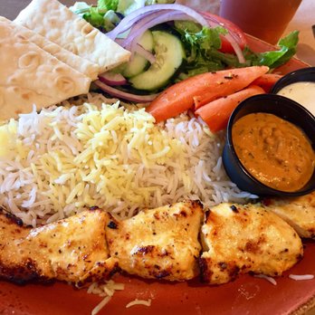 Luna Grill Poway - Chicken Kabob Plate was delicious - Mediterranean Near Me - Poway, California