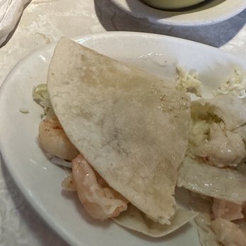 El Jinete Mexican Restaurant - Shrimp taco in a soft shell. Luke warm served on a tiny plate. NO flavor in shrimp it was spike they were boiled in water. - Mexican Near Me - Jefferson, Georgia El Jinete Mexican Restaurant - Shrimp taco in a soft shell. Luke warm served on a tiny plate. NO flavor in shrimp it was spike they were boiled in water. - Mexican Near Me - Jefferson, Georgia