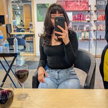 Salon Medusa - Can't forget the wine!!! I felt soooo relaxed! - Hair Salons Near Me - Long Beach, California Salon Medusa - Can't forget the wine!!! I felt soooo relaxed! - Hair Salons Near Me - Long Beach, California