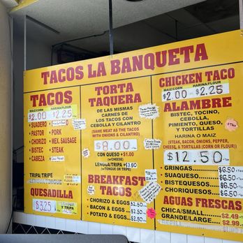Tacos La Banqueta - Menu - Mexican Near Me - Arlington, Texas Tacos La Banqueta - Menu - Mexican Near Me - Arlington, Texas