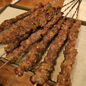 Dynasty BBQ - Beef skewers. Awaiting my beloved gristle. - Chinese Near Me - Newark, California