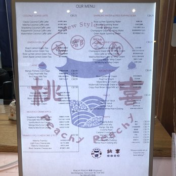 Peachy Peachy - Menu - Bubble Tea Near Me - Vancouver, British Columbia
