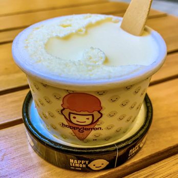 Happy Lemon - Handcrafted Salted Cheese Ice Cream. Really good, but tiny munchkin cup lol, still worth at only $3.50 - Juice Bars & Smoothies Near Me - Daly City, California