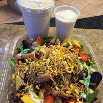 Mood Cafe - Peach lassi and chicken tikka salad chaat - Cafes Near Me - Philadelphia, Pennsylvania Mood Cafe - Peach lassi and chicken tikka salad chaat - Cafes Near Me - Philadelphia, Pennsylvania