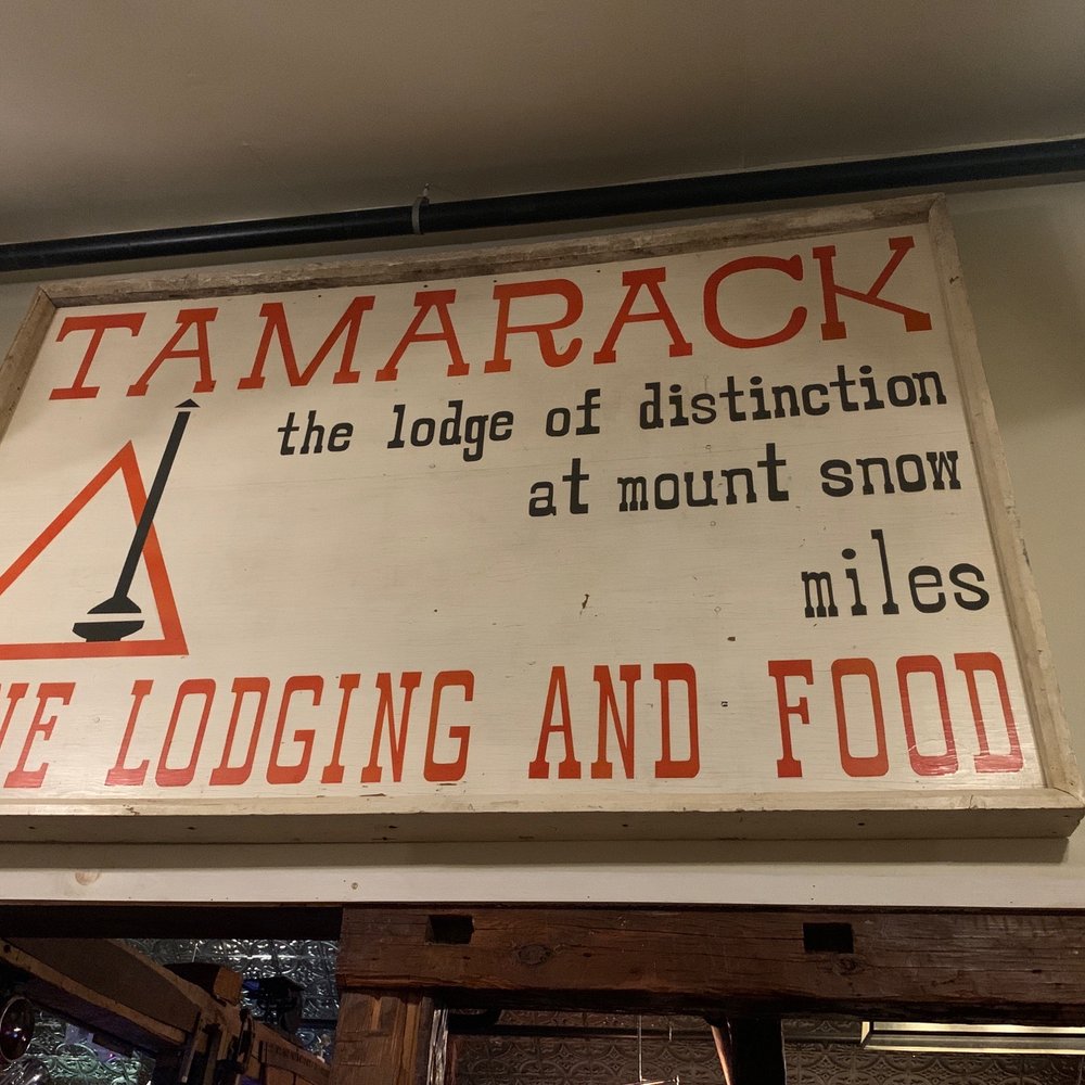a sign for tamarack a sign for tamarack