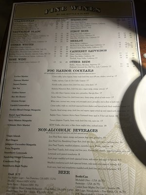Menu photo 2 Fog Harbor Fish House San Francisco, CA