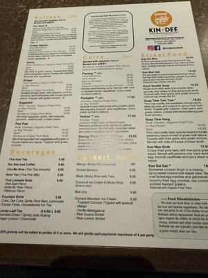Menu photo 2 Kin Dee Bothell Bothell, WA