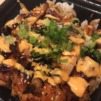 Yogis Grill - Regular chicken teriyaki bowl topped with spicy mayo - Japanese Near Me - Phoenix, Arizona Yogis Grill - Regular chicken teriyaki bowl topped with spicy mayo - Japanese Near Me - Phoenix, Arizona