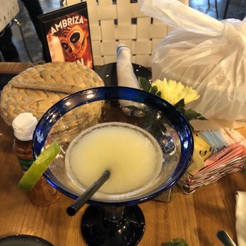 Ambriza - Happy hour non happy hour priced plain margarita no salt - Mexican Near Me - Houston, Texas