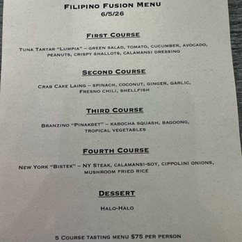 Terrace by Mix Mix - The Filipino Fusion menu - New American Near Me - Costa Mesa, California