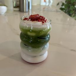 Strawberry matcha latte Strawberry matcha latte