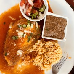 Cinco De Mayo - Chile relleno. You only get 1 . That pico de gallo it was $2 extra.