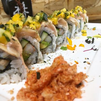 Kai Ola Sushi - Kook roll with the chicharones on the side - Sushi Bars Near Me - Encinitas, California