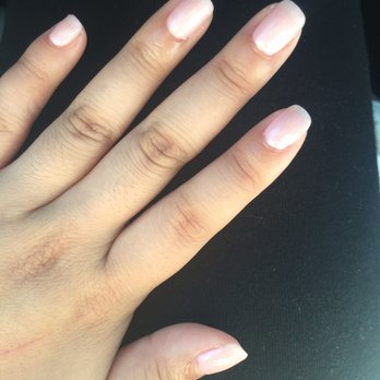 LV Nail & Spa - $30 gel mani (ling did it- very streaky, messy, and got no hand treatment but lotion) - Nail Salons Near Me - East Hanover, New Jersey