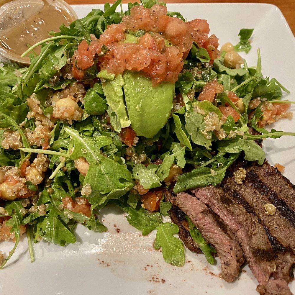 PGA Tour Grill - The Power Salad with added Garlic herb steak - Bars Near Me - Honolulu, Hawaii PGA Tour Grill - The Power Salad with added Garlic herb steak - Bars Near Me - Honolulu, Hawaii