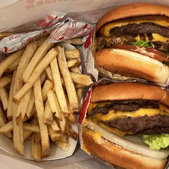 In-N-Out Burger - 3x3 and Double-Double with a side of fries - Burgers Near Me - Elk Grove, California In-N-Out Burger - 3x3 and Double-Double with a side of fries - Burgers Near Me - Elk Grove, California