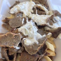 Greek on Wheels - Loaded fries. It had Beef & Lamb with tzatziki sauce. This was excellent!!!