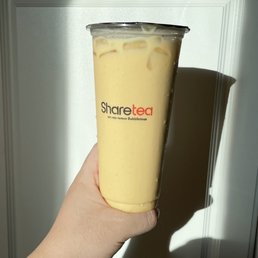 H13) Mango Green Milk Teahot