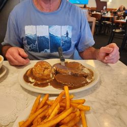 Plymouth Cafe - Meatloaf with mashed potatoes and gravy. With a side order of FF
