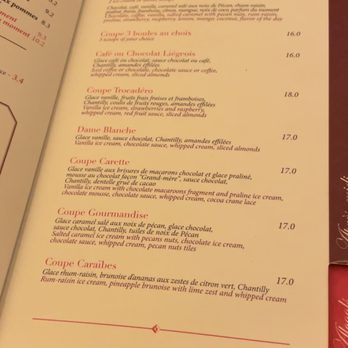 Carette - menu as of sept 2022 - Tea Rooms Near Me - Paris, 75