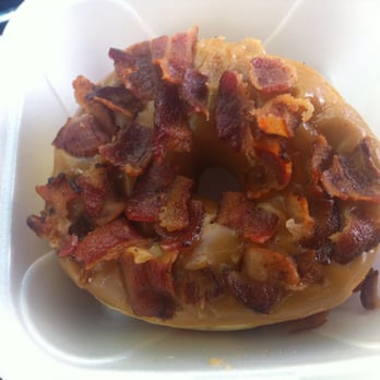 Dandee Donut Factory - Maple Bacon Donut (Made to Order!, $1.37): - Donuts Near Me - Pompano Beach, Florida Dandee Donut Factory - Maple Bacon Donut (Made to Order!, $1.37): - Donuts Near Me - Pompano Beach, Florida