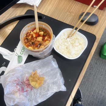 Corner 17 - Mapo Todd, Crab Rangoon(5) and white rice. - Chinese Near Me - St. Louis, Missouri Corner 17 - Mapo Todd, Crab Rangoon(5) and white rice. - Chinese Near Me - St. Louis, Missouri