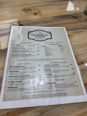 Menu photo 5 Franklin Beerworks McGregor, TX