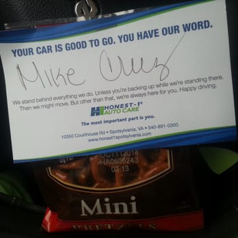 Honest-1 Auto Care - Thanks! - Auto Repair Near Me - Spotsylvania, Virginia Honest-1 Auto Care - Thanks! - Auto Repair Near Me - Spotsylvania, Virginia