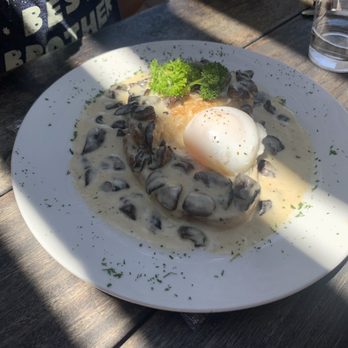 The Combine Kitchen - Yolk and Shrooms Toast - Coffee & Tea Near Me - Rancho Cucamonga, California