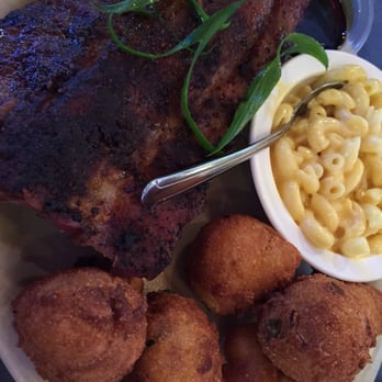 Dixie Grill - Half rack of ribs with hush puppies and Mac and cheese - Southern Near Me - Aiea, Hawaii Dixie Grill - Half rack of ribs with hush puppies and Mac and cheese - Southern Near Me - Aiea, Hawaii