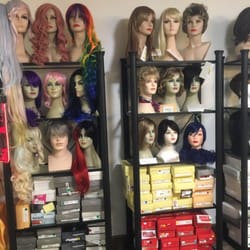 Large wig selection