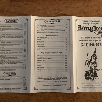 Bangkok Cafe - Menu - Thai Near Me - Ferndale, Michigan Bangkok Cafe - Menu - Thai Near Me - Ferndale, Michigan