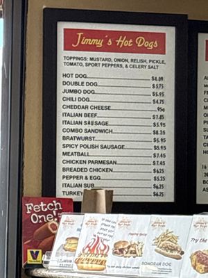 Menu photo 1 Jimmy's Hot Dogs Phoenix, AZ