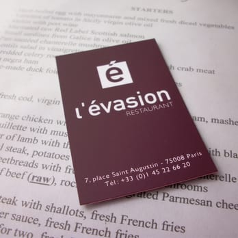 L'Evasion - French Near Me - Paris, 75