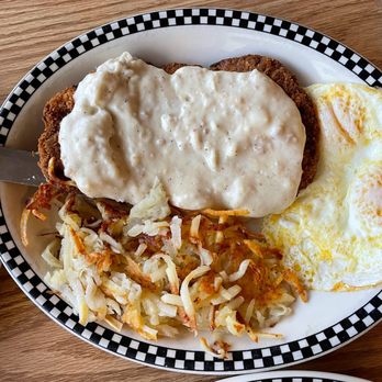 Dalton's Cafe - Chicken Fried steak, two eggs over easy plus hash browns - Cafes Near Me - Cypress, California