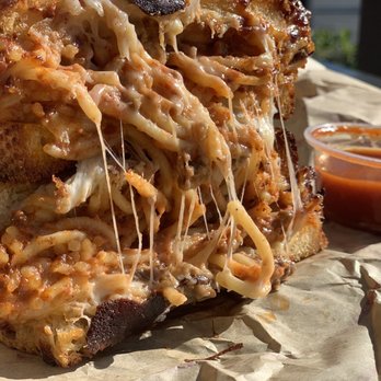 Burnt Crumbs - Spaghetti Grilled Cheese Sandwich - New American Near Me - Irvine, California